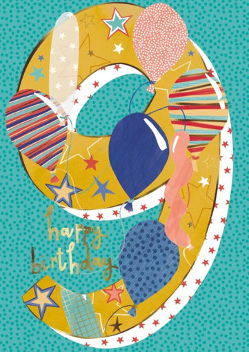 Picture of HAPPY 9TH BIRTHDAY CARD